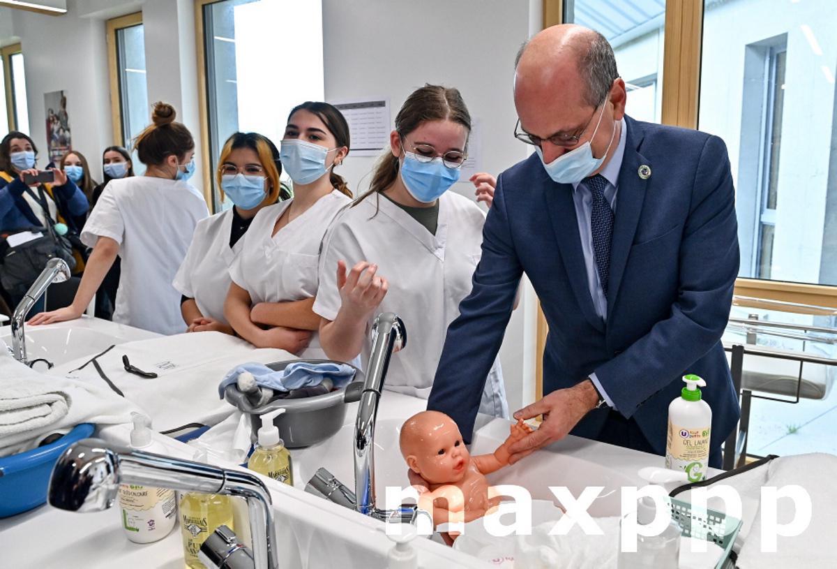 Déplacement du ministre de l' éducation nationale Jean Michel Blanquer