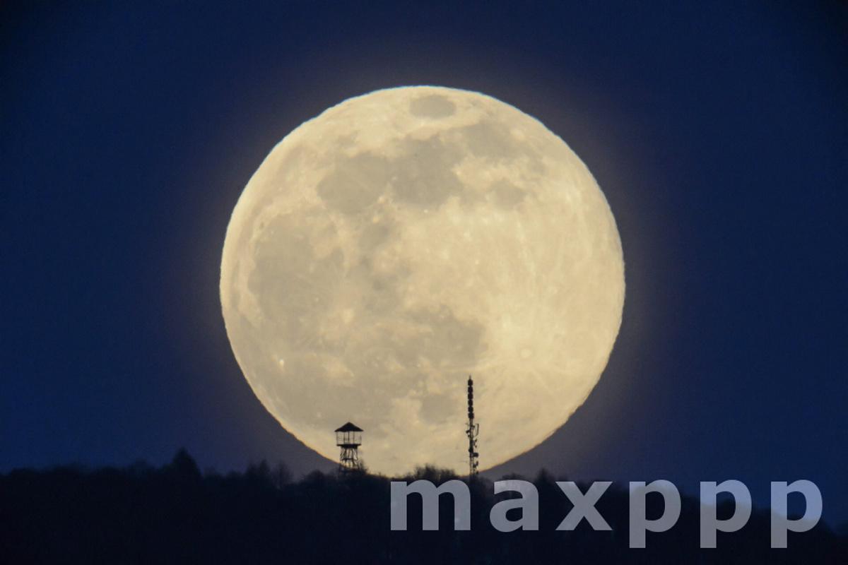 Full Moon Over Karancs Hills