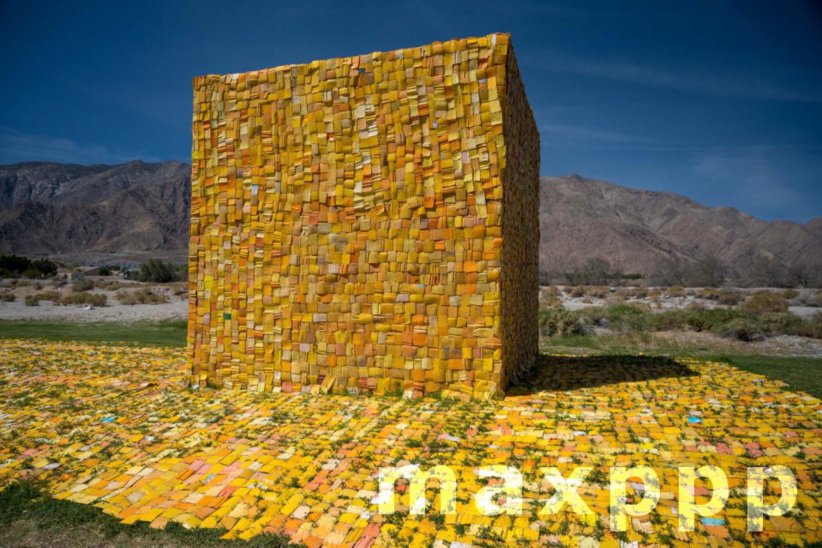 Serge Attukwei Clottey, ''The Wishing Well'' at the 2021 DesertX art presentation