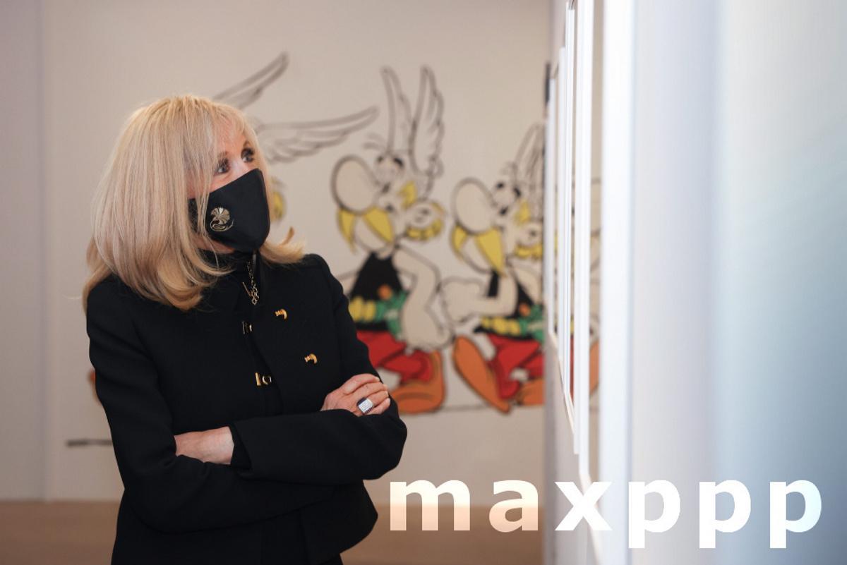 Brigitte Macron à l'expo Uderzo