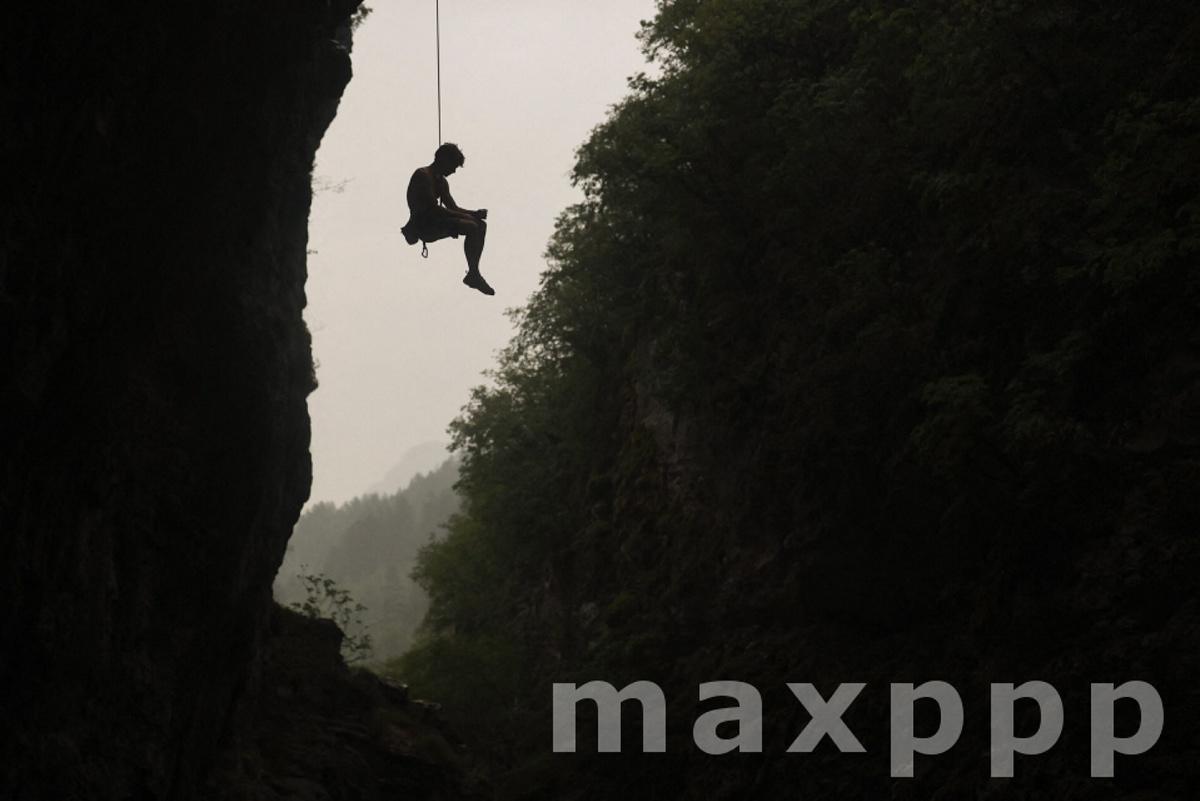 Climbing in the Vikos Gorge, Greece