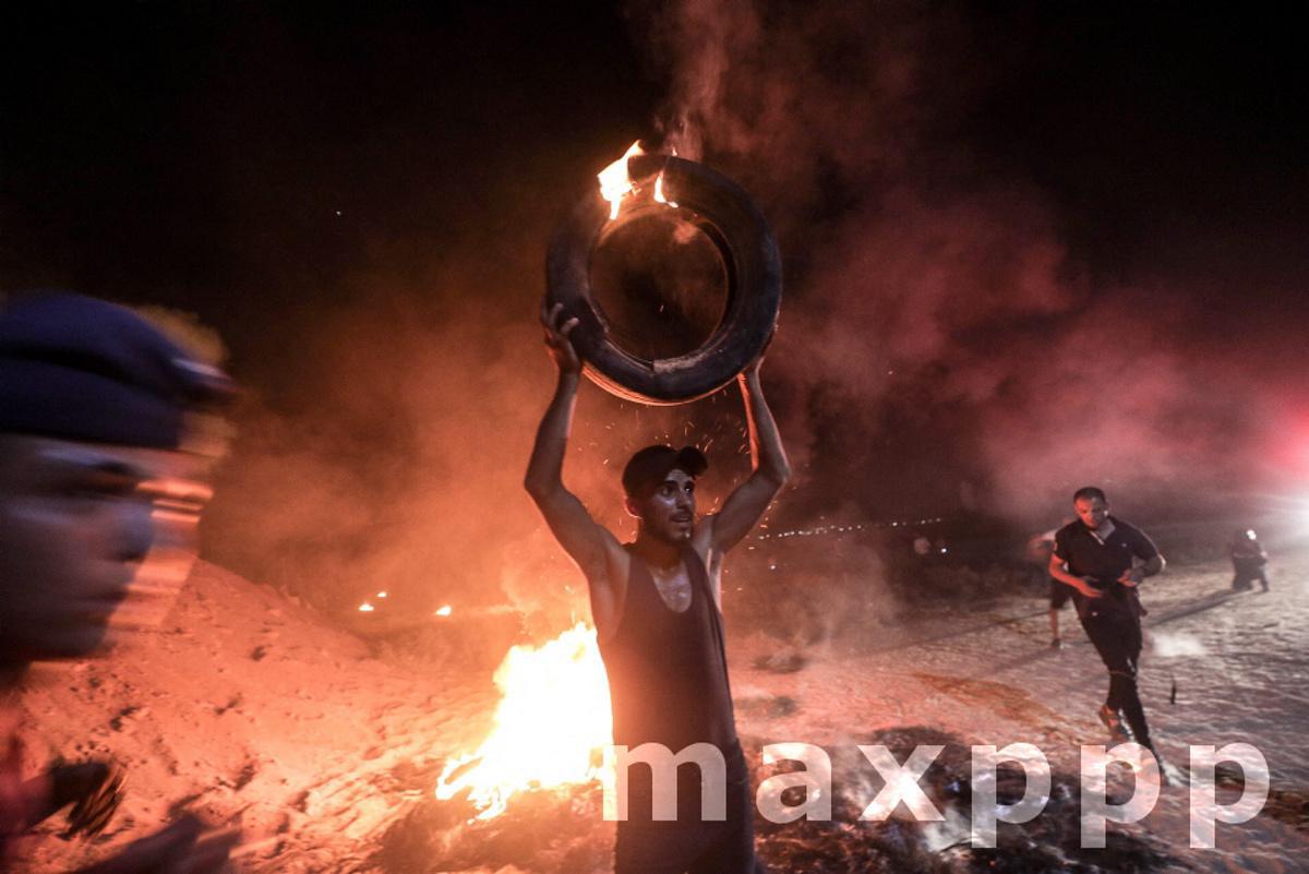 Protest at the Jabaliya refugee camp in the Gaza Strip