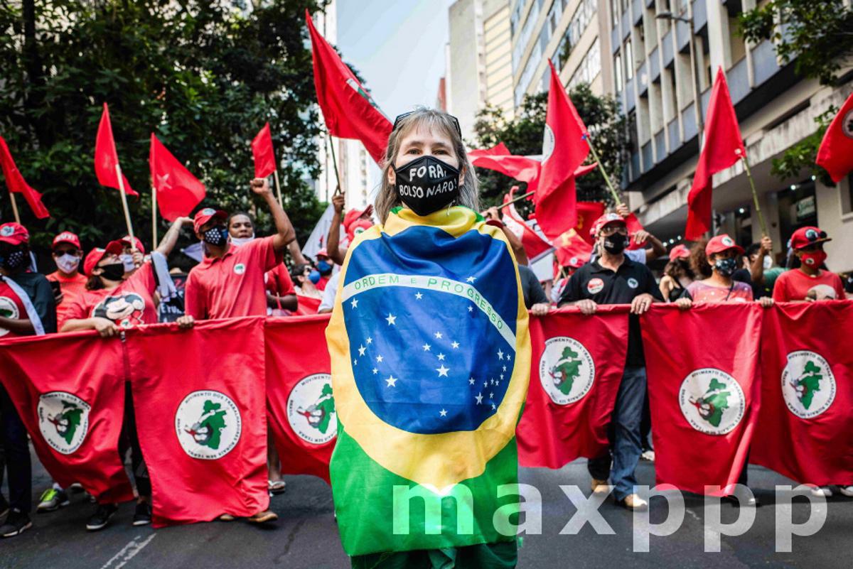 Anti government protest in Belo Horizonte, Brazil