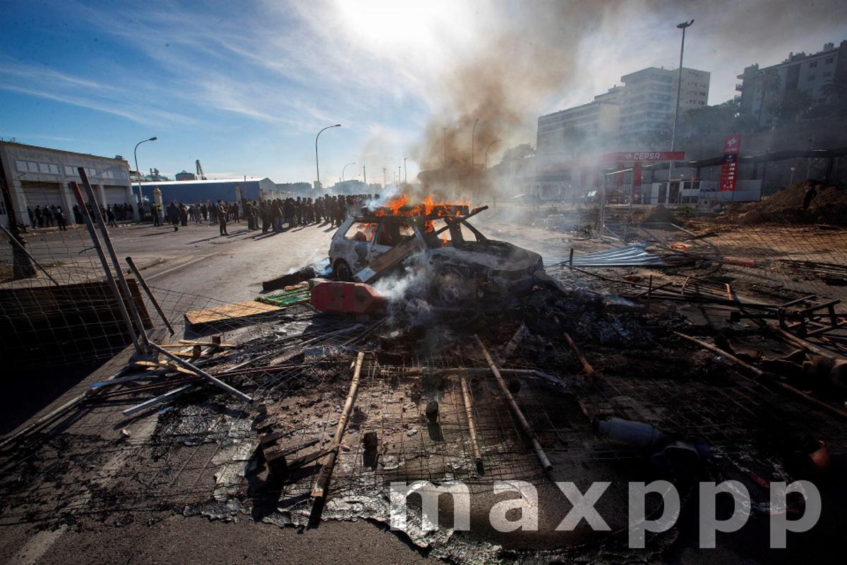 Metalworkers strike in Cadiz, Spain