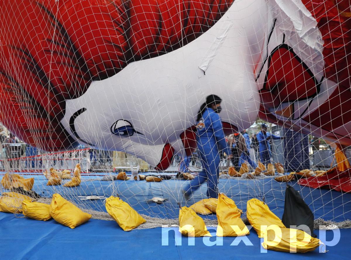 Preparations for the 94th Macy's Thanksgiving Day Parade