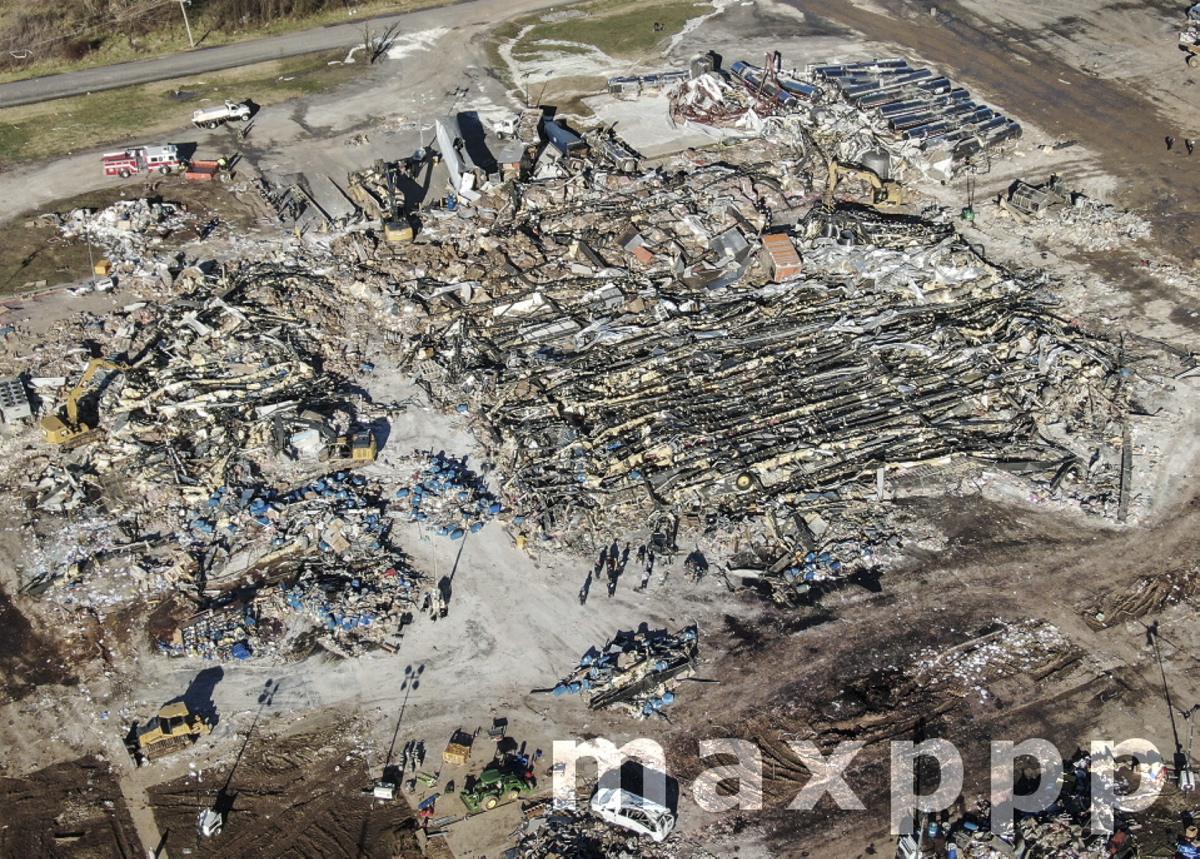 Tornado destruction in Kentucky
