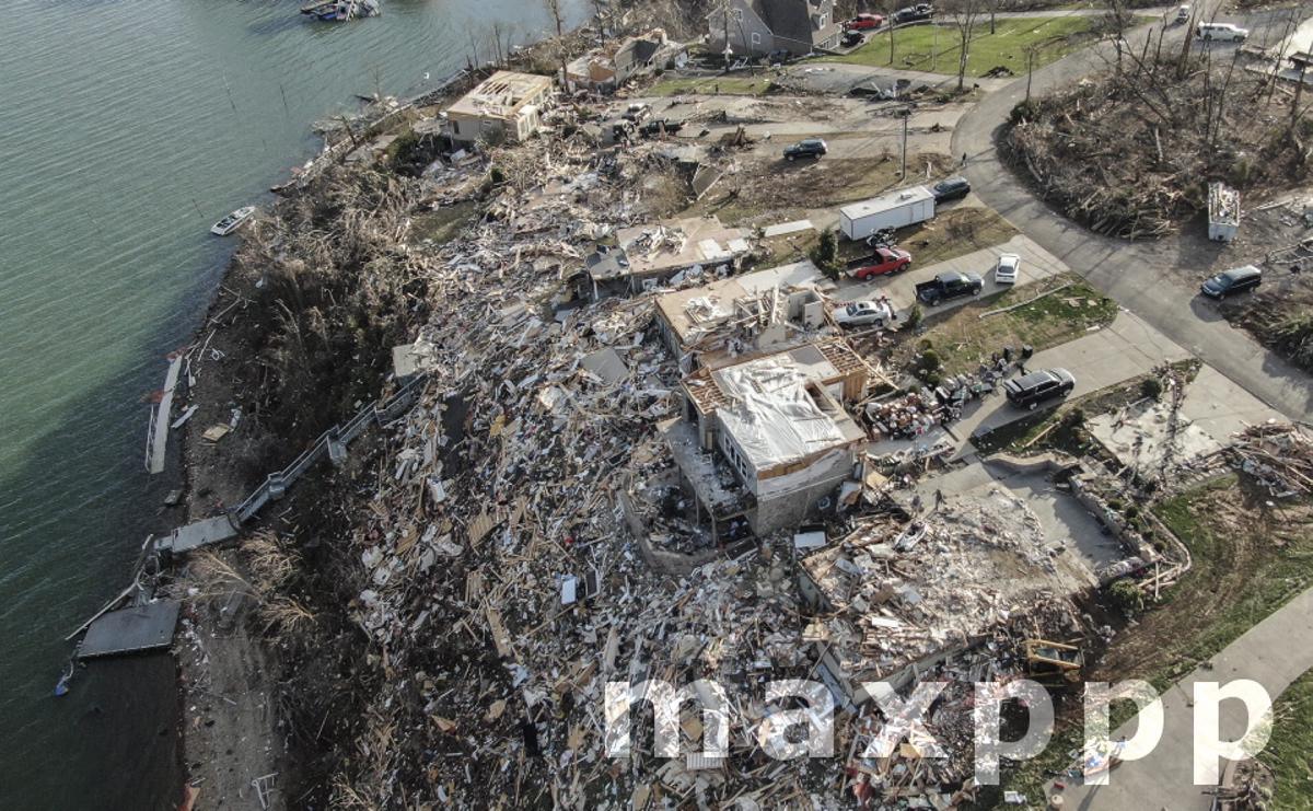 Tornado destruction in Kentucky