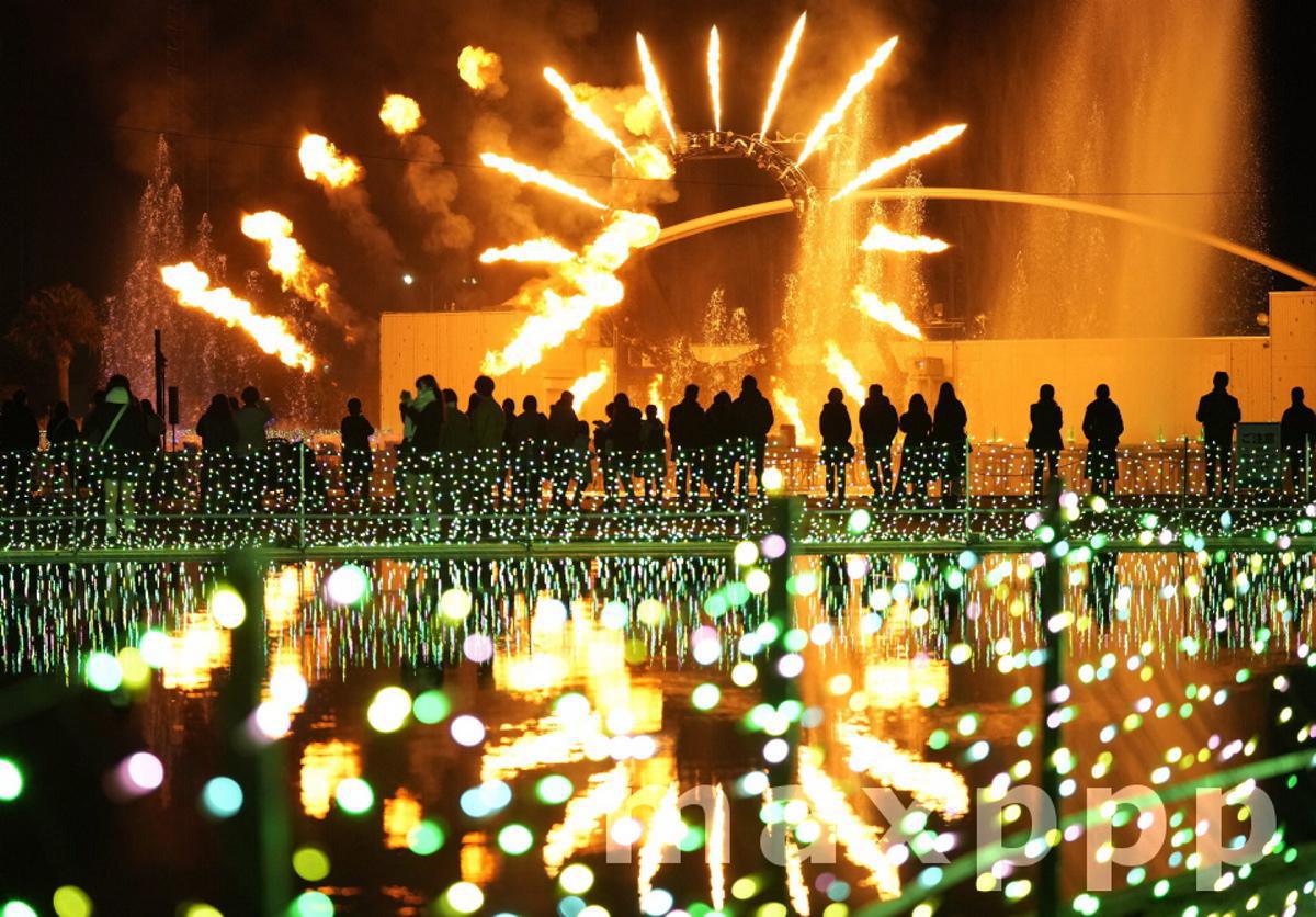 Light show at amusement park in Tokyo
