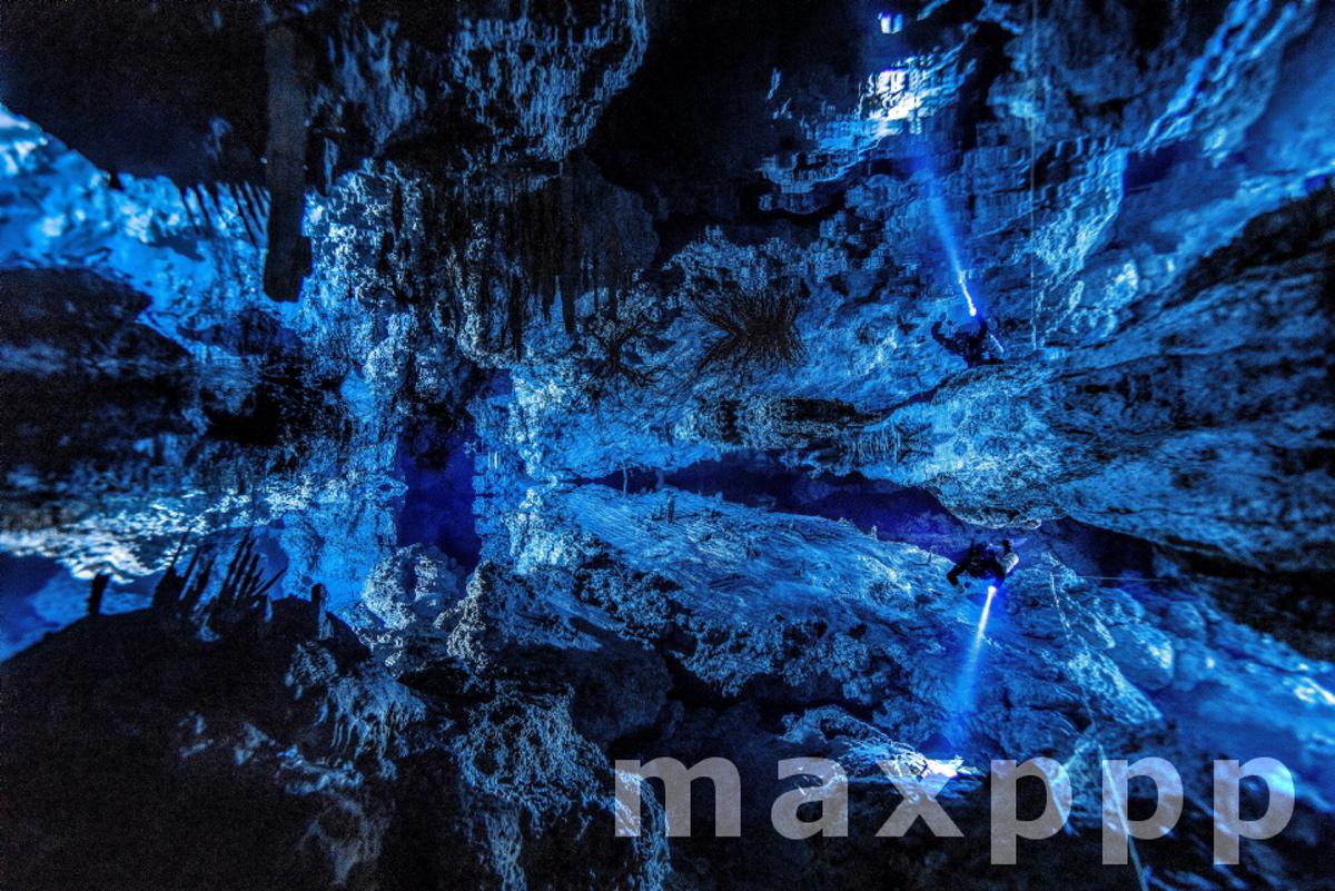 underwater cave system found in Tulum, Mexico