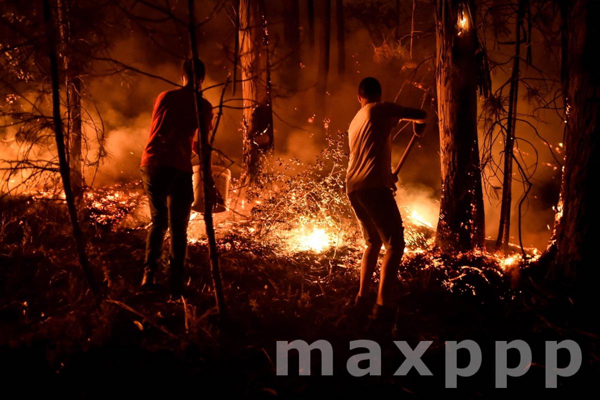 Wild fire in Leiria, Portugal