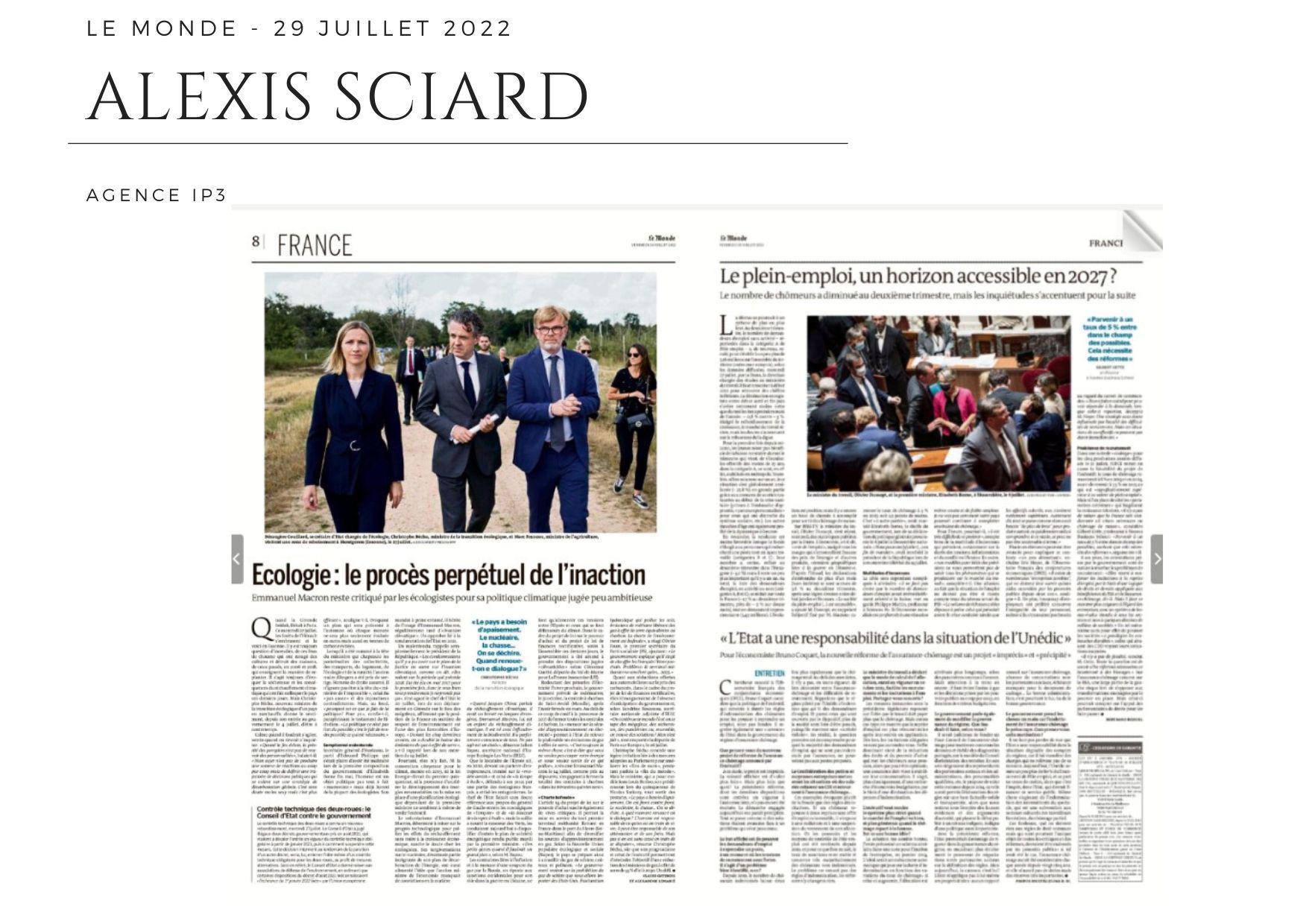 Le Monde - 29 juillet 2022
