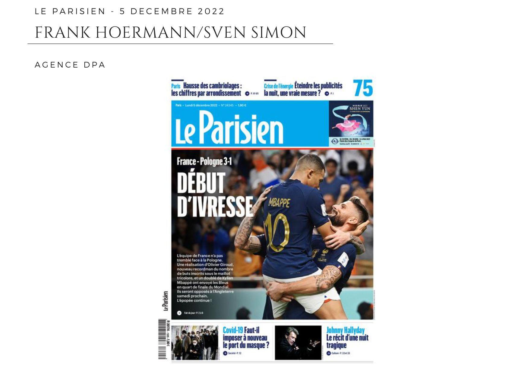 Le Parisien - 5 Décembre 2022