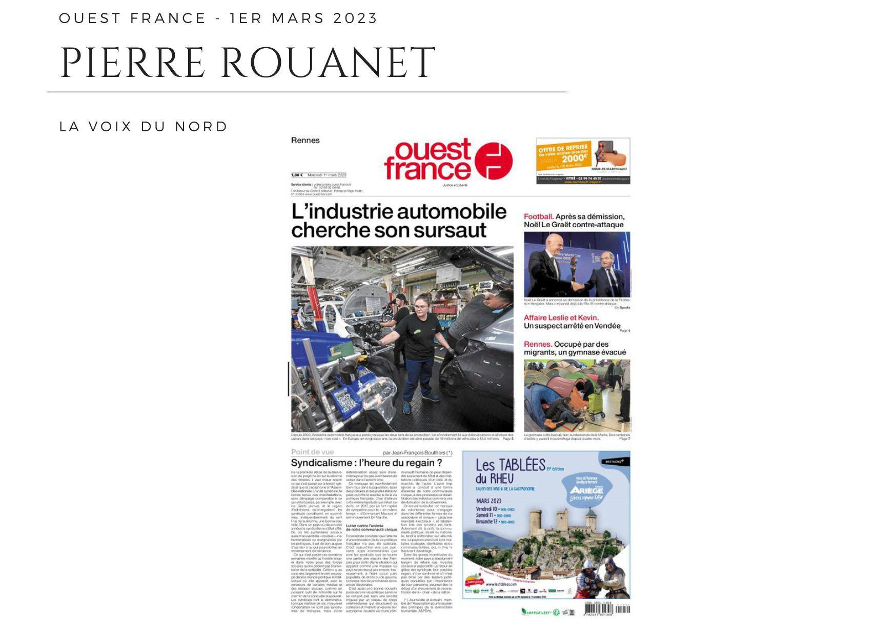 Ouest France - 1er mars 2023