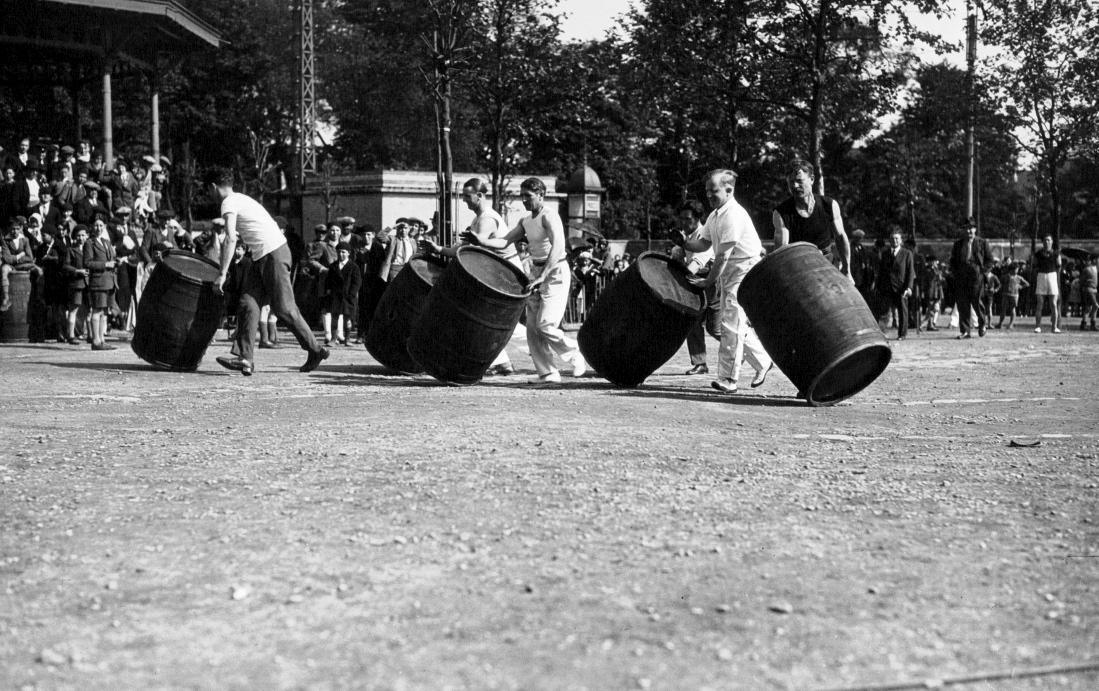 Course de rouleaux de tonneaux