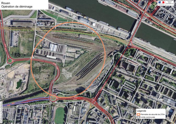 Nouvelle opération de déminage à Rouen le 7 octobre : périmètre de sécurité mais pas d’évacuation 