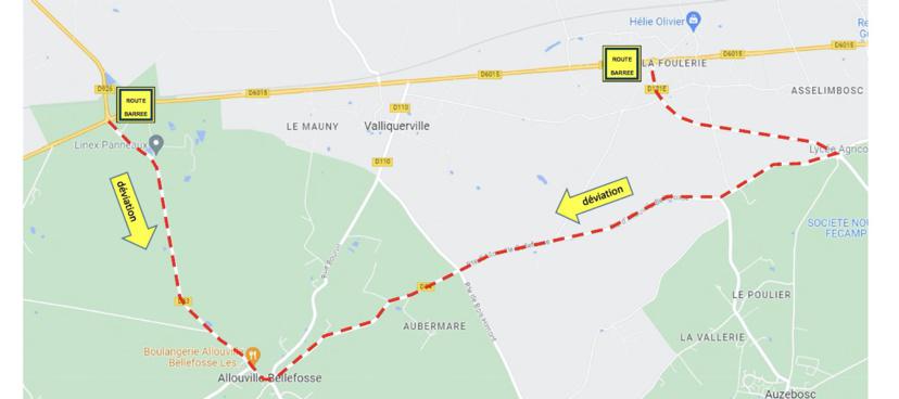 Seine-Maritime. Travaux d’enrobés à Valliquerville : déviation de la RD 6015 durant quatre nuits