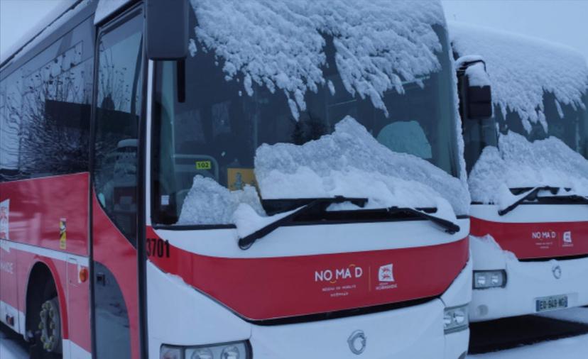 Neige et verglas : reprise progressive des transports NOMAD Car à 14h dans l’Eure et la Seine-Maritime Neige et verglas : reprise progressive des transports NOMAD Car à 14h dans l’Eure et la Seine-Maritime