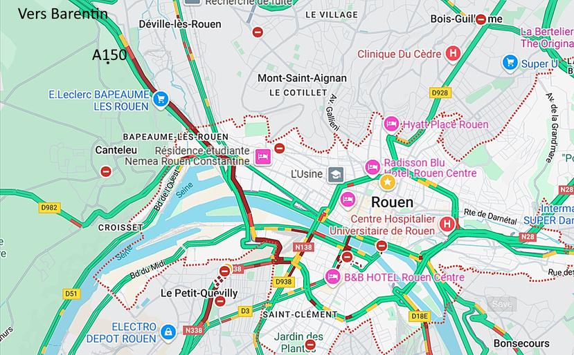 Accident avec délit de fuite sur l’A150 près de Rouen : un blessé et d’importantes perturbations