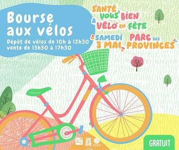 Grand-Quevilly : samedi 3 mai, après-midi festif autour du vélo et du bien-être au parc des Provinces