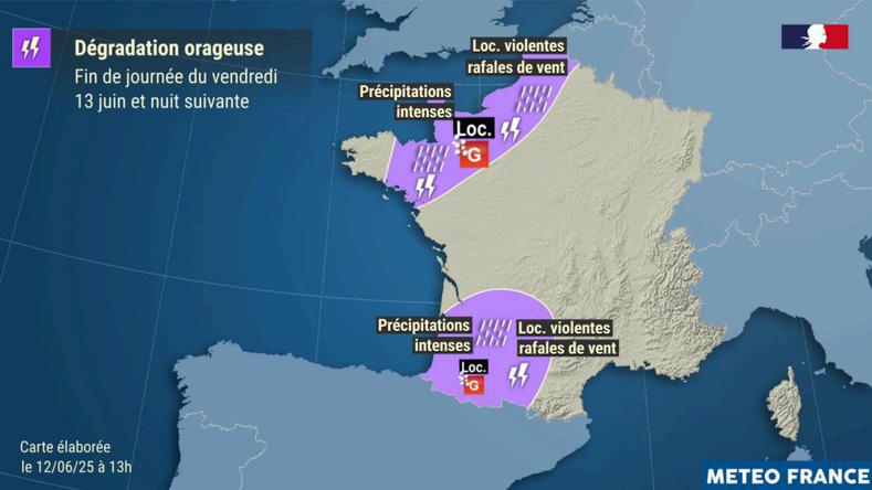 Prévisions météo : la Normandie placée en vigilance orange pour orages ce vendredi 13 juin