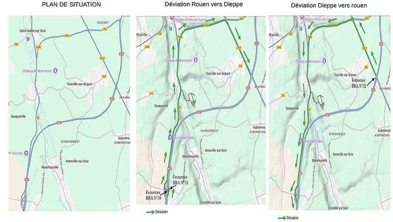 RN27 : fermetures de voies prévues entre Rouen et Dieppe pour la mise en service d’équipements dynamiques RN27 : fermetures de voies prévues entre Rouen et Dieppe pour la mise en service d’équipements dynamiques