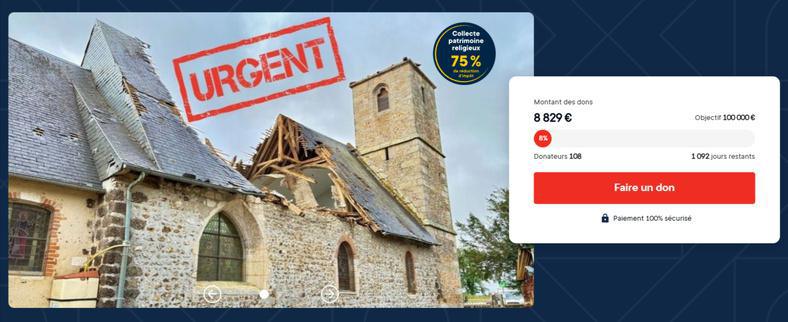 Dans l'Eure, élan de solidarité pour rebâtir l’église de Valailles éventrée lors de la tempête