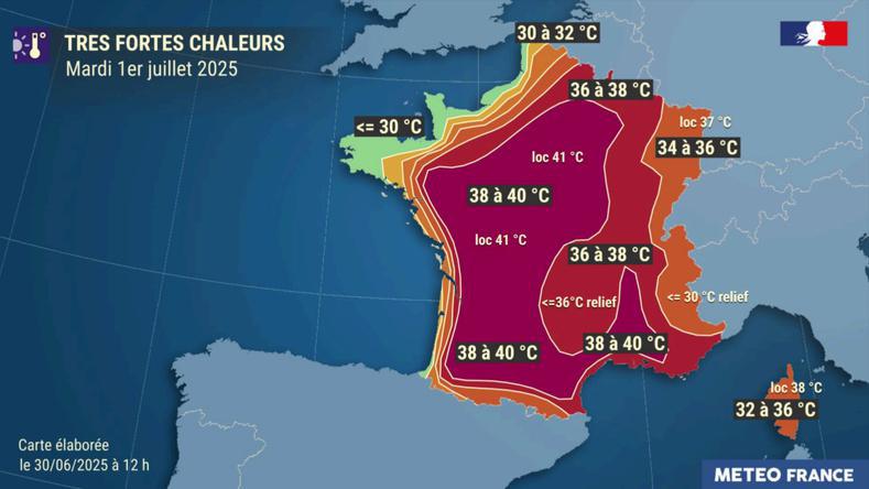 Canicule : 16 départements en vigilance rouge mardi, dont Paris et l’Île-de-France