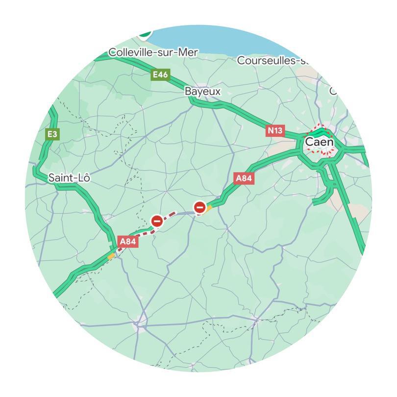 #InfoRoute. Calvados : l’A84 coupée dans les deux sens après un accident impliquant un poids lourd