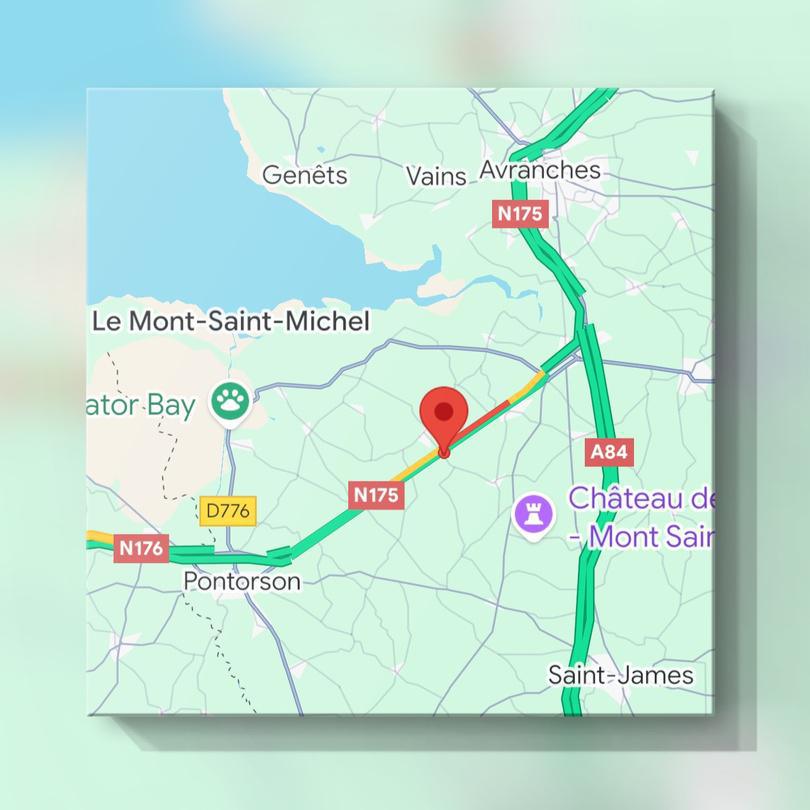 La RN 175 coupée entre Avranches et Pontorson après un accident : intervention de l’hélicoptère