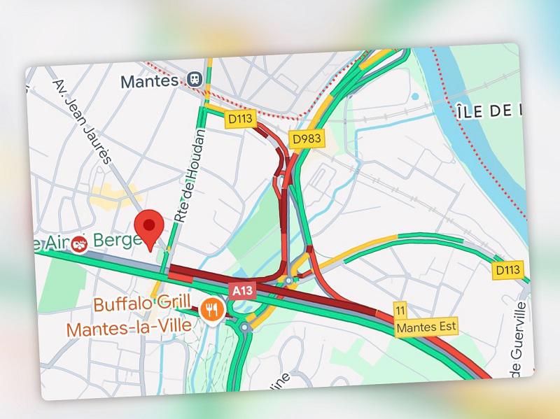 Accident sur l’A13 à Mantes-la-Ville : trois véhicules impliqués, circulation fortement ralentie