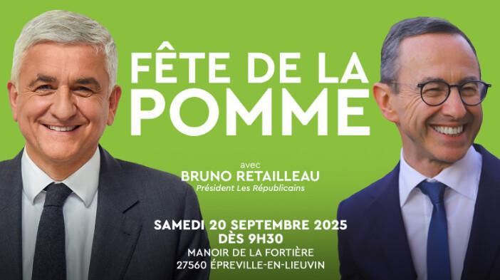 Politique. Bruno Retailleau invité d'Hervé Morin à la fête de la Pomme 2025 dans l'Eure