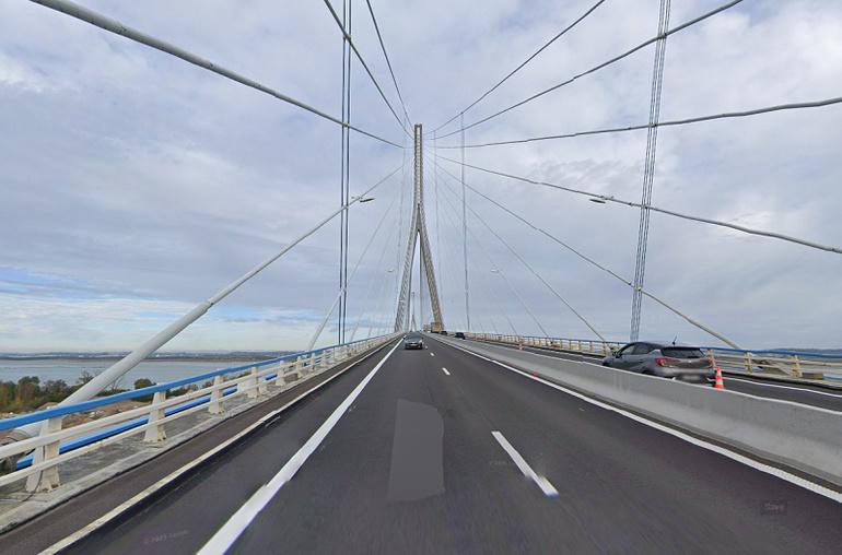 Tempête Benjamin : la fermeture du pont de Normandie prolongée jusqu'à vendredi matin 