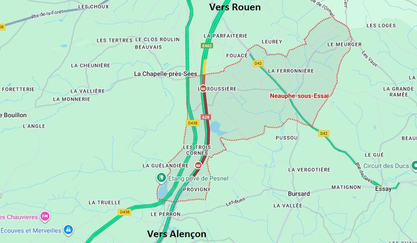 Accident sur l’A28 : un poids lourd et deux voitures impliqués, la circulation coupée vers Rouen Accident sur l’A28 : un poids lourd et deux voitures impliqués, la circulation coupée vers Rouen