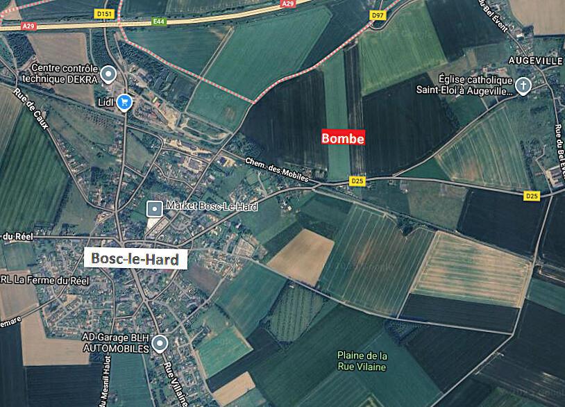 Seine-Maritime : destruction d’une bombe anglaise de la Seconde Guerre mondiale à Bosc-le-Hard