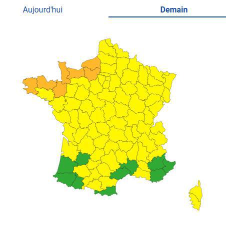 La Normandie en vigilance orange neige et verglas à partir de minuit : jusqu’à 10 cm de neige annoncés