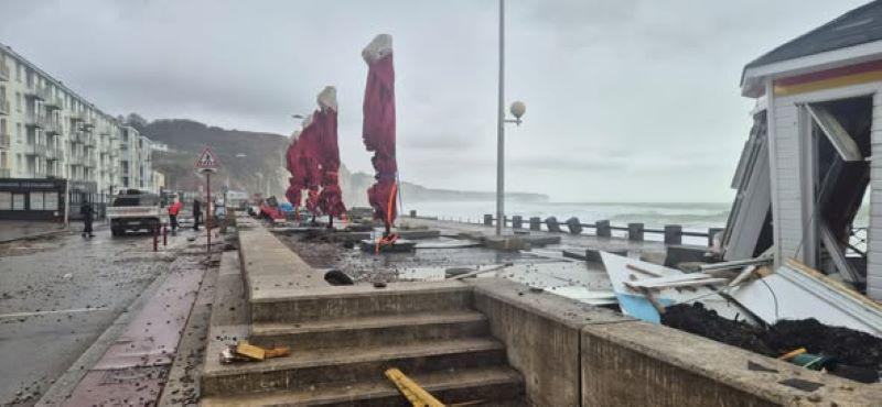 Tempête Goretti en Seine-Maritime : de gros dégâts à Fécamp et Étretat