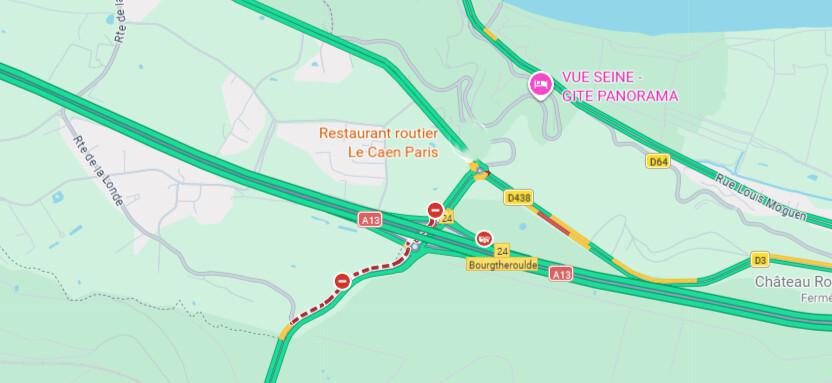 Eure : un camion accidenté perturbe la circulation sur l’A13, à hauteur de Bourgtheroulde