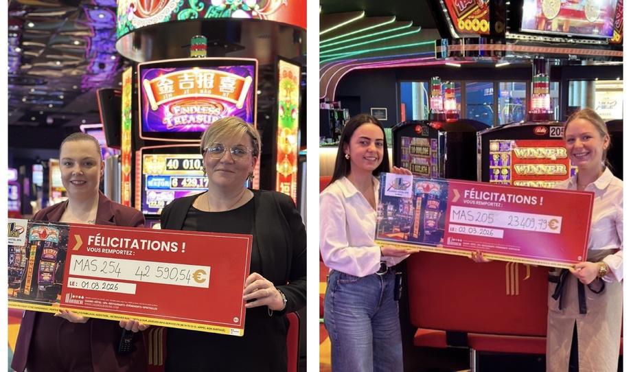 Deux jackpots coup sur coup au Pasino du Havre, plus de 66 000 € empochés en 24 heures Deux jackpots coup sur coup au Pasino du Havre, plus de 66 000 € empochés en 24 heures