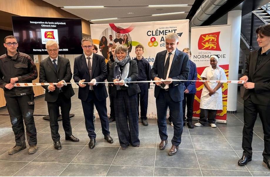 Bernay : Hervé Morin inaugure le lycée Clément Ader entièrement restructuré