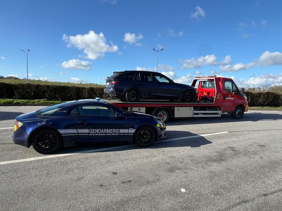 A29 : une BMW M3 flashée à 217 km/h près de Beautot, le véhicule saisi