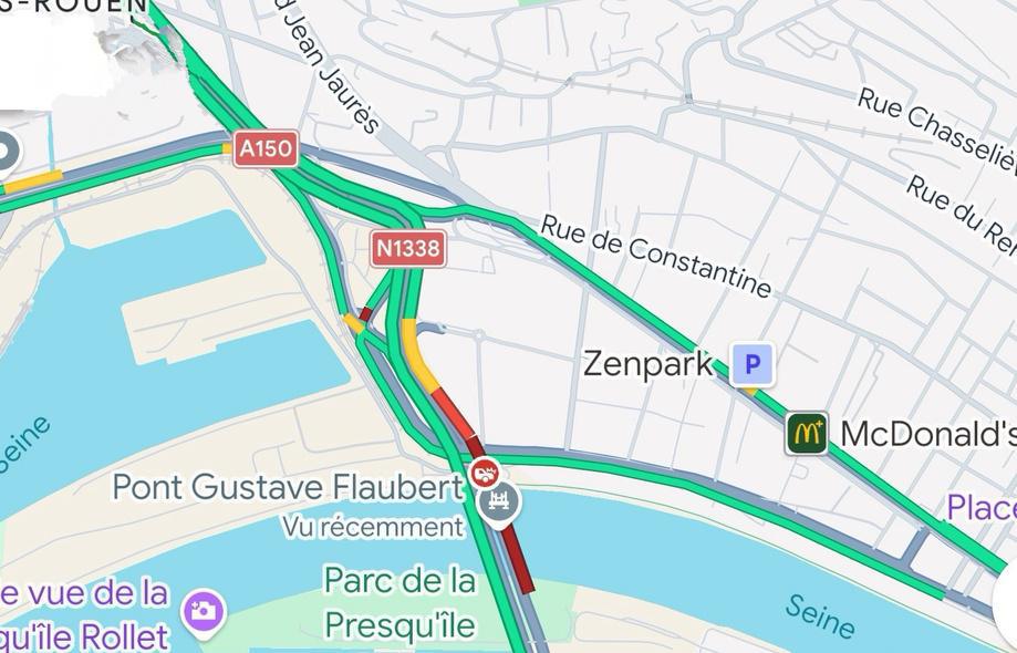 FLASH INFO - Accident mortel sur le pont Flaubert à Rouen : circulation coupée vers la rive droite