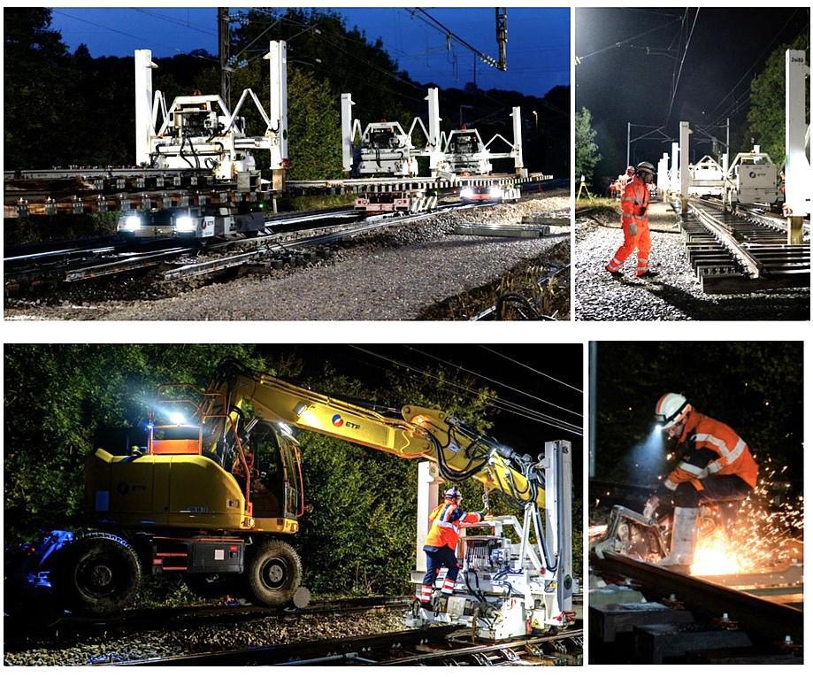 Rouen – Caen : un vaste chantier de renouvellement des voies à Serquigny jusqu’en août