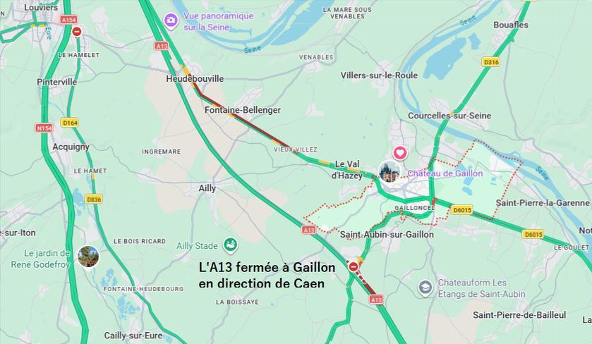 Un 44 tonnes s'embrase dans l’Eure : l’autoroute A13 coupée vers Rouen au niveau de Gaillon Un 44 tonnes s'embrase dans l’Eure : l’autoroute A13 coupée vers Rouen au niveau de Gaillon
