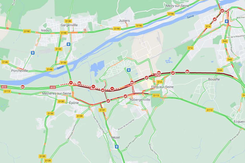 Accidents Sur L A13 Autoroute Fermee Et Trafic Tres Perturbe Entre Les Mureaux Et Mantes