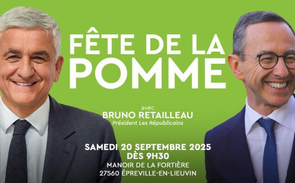 Politique. Bruno Retailleau invité d'Hervé Morin à la fête de la Pomme 2025 dans l'Eure