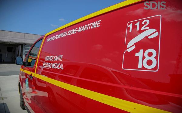Collision à Yvetot entre une ambulance privée et un véhicule utilitaire : quatre blessés légers