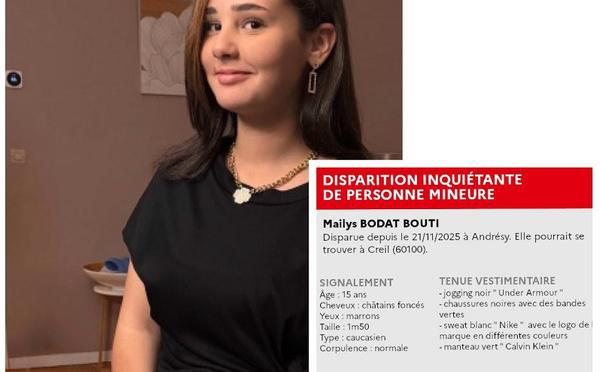 Appel à témoins : une adolescente de 15 ans portée disparue à Andrésy (Yvelines)