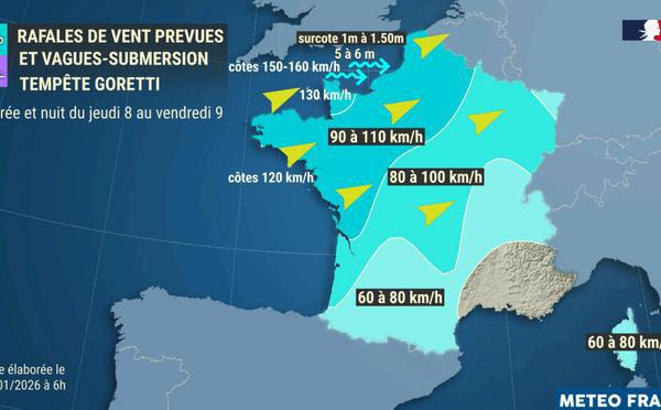Tempête Goretti : navigation fortement déconseillée en Manche et mer du Nord