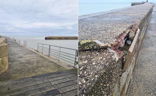 ALERTE - Tempête Goretti : la jetée Ouest du port de Dieppe fermée jusqu’à nouvel ordre