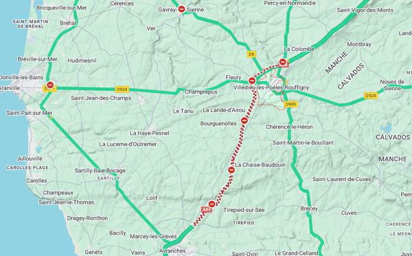 L’A84 coupée près de Villedieu-les-Poèles après un accident de camion chargé de dindons
